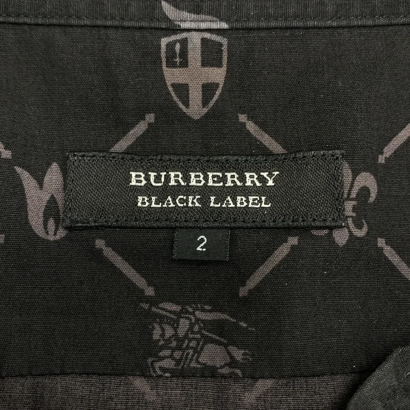 BURBERRY BLACK LABEL / バーバリーブラックレーベル | 総柄 ロゴボタン シャツ | 2 | メンズ