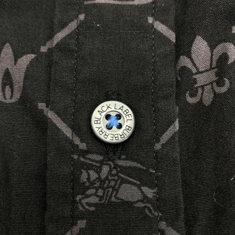 BURBERRY BLACK LABEL / バーバリーブラックレーベル | 総柄 ロゴボタン シャツ | 2 | メンズ