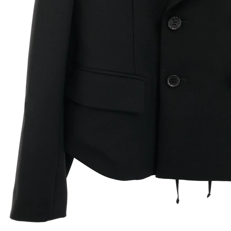noir kei ninomiya / ノワールケイニノミヤ | 2023AW | レースアップ 変形 ダブルブレスト テーラードジャケット | S | レディース