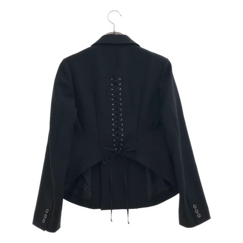 noir kei ninomiya / ノワールケイニノミヤ | 2023AW | レースアップ 変形 ダブルブレスト テーラードジャケット | S | レディース