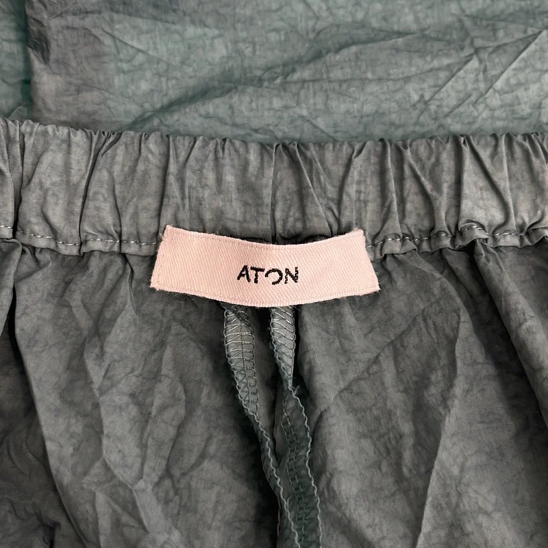 ATON / エイトン | CATCH WASHER NYLON OVER PANTS シワ加工 ナイロン イージーパンツ | 2 | レディース
