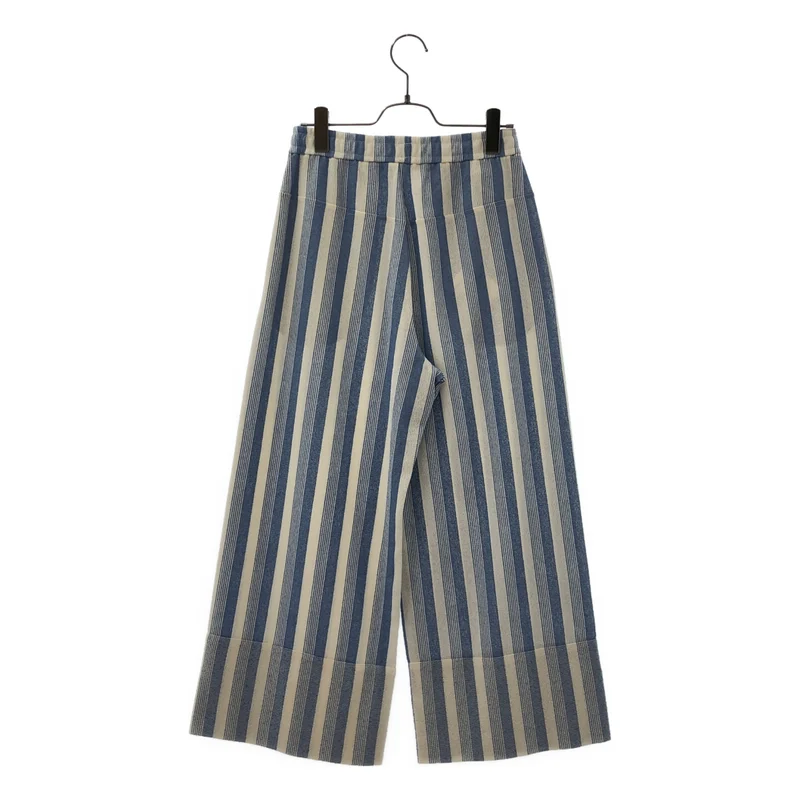 JIL SANDER / ジルサンダー | コットン マルチストライプ リラックスパンツ | 34 | レディース