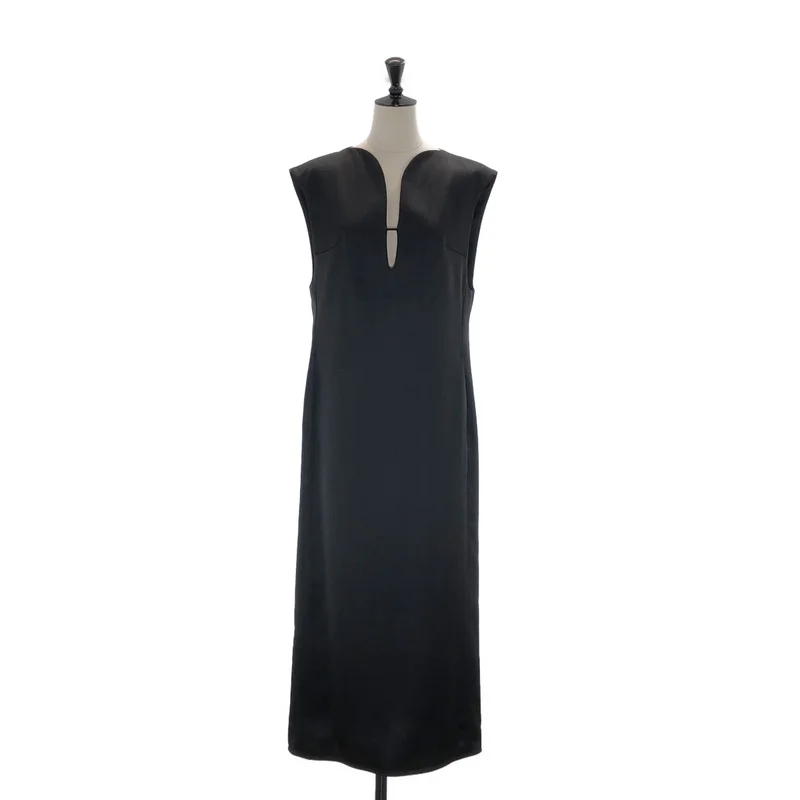 Mame Kurogouchi / マメクロゴウチ | 2025AW | Embossed Leather Motif Triacetate Dress レザーモチーフ エンボス加工 ノースリーブワンピース | 1 | レディース