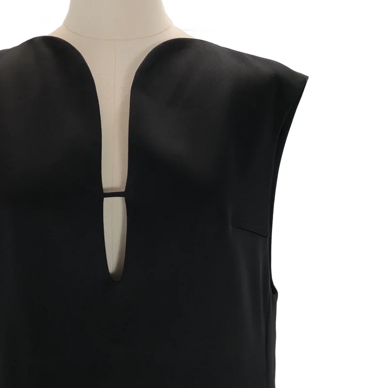 Mame Kurogouchi / マメクロゴウチ | 2025AW | Embossed Leather Motif Triacetate Dress レザーモチーフ エンボス加工 ノースリーブワンピース | 1 | レディース