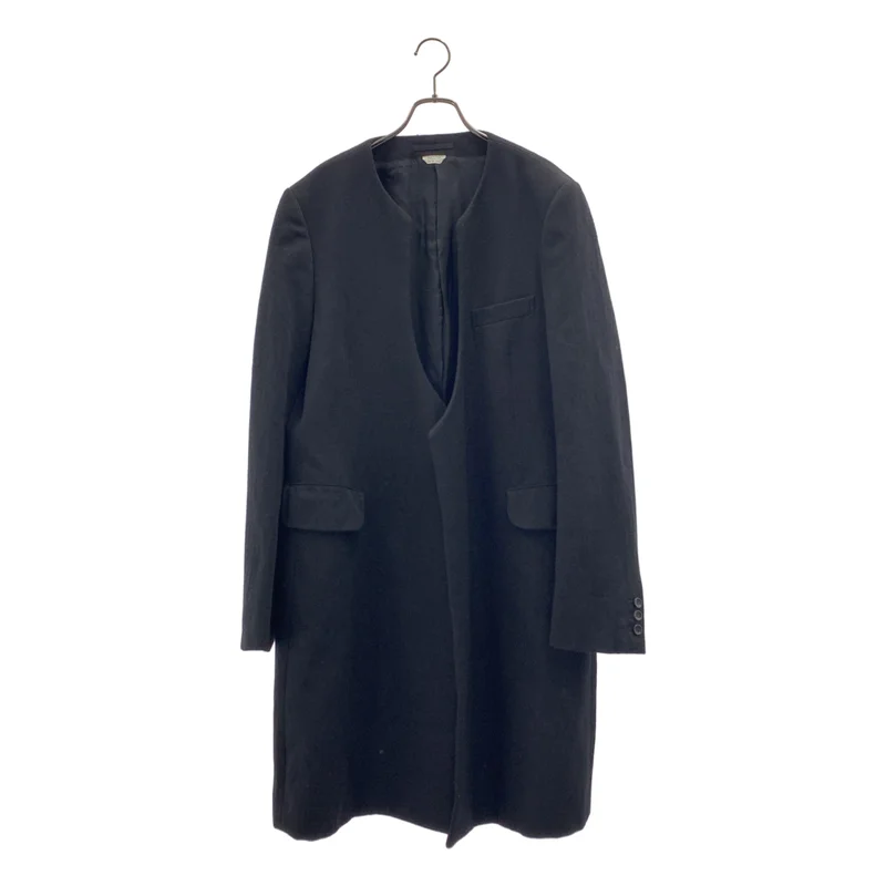 COMME des GARCONS HOMME PLUS / コムデギャルソンオムプリュス | 2022AW | ノマド ウール リネン ノーカラー ロングジャケット | L | メンズ