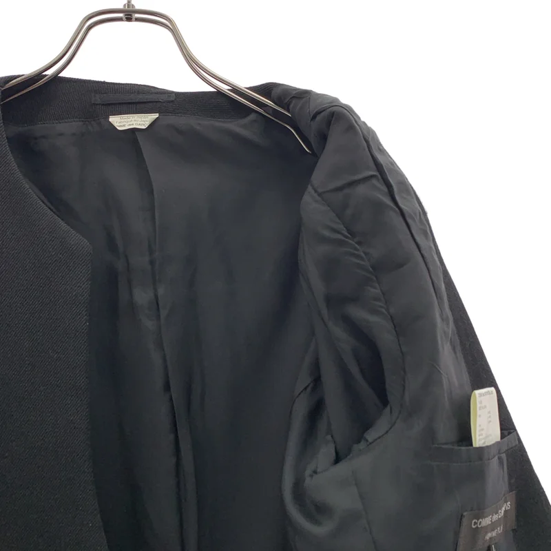 COMME des GARCONS HOMME PLUS / コムデギャルソンオムプリュス | 2022AW | ノマド ウール リネン ノーカラー ロングジャケット | L | メンズ