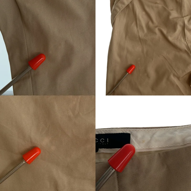 GUCCI / グッチ | コットン ベルテッド ロールアップ ワークパンツ | 38 | レディース