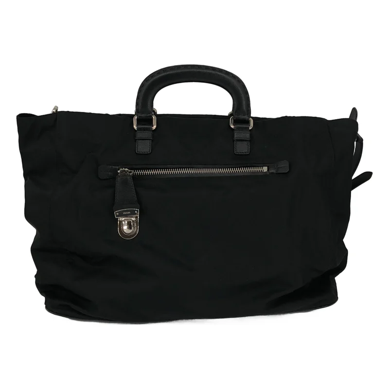 PRADA / プラダ | VA0839 / ナイロン トライアングルロゴ 2WAY レザーハンドル ボストンバッグ |