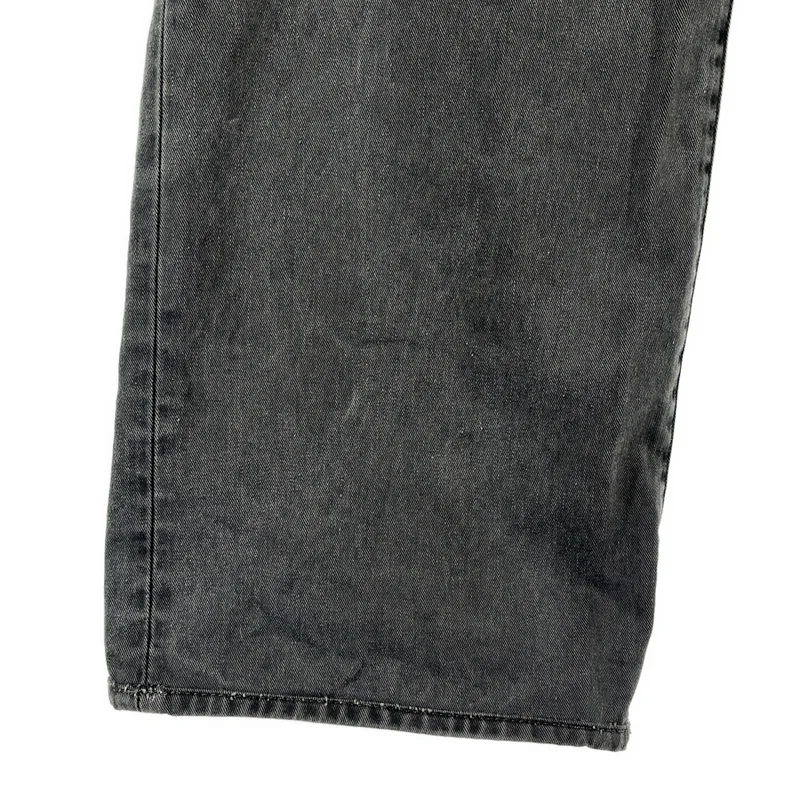 TAIGA TAKAHASHI / タイガタカハシ | LOT.209 Buckle - Backed Trousers / ブラックデニム ワイドパンツ | 30 | メンズ