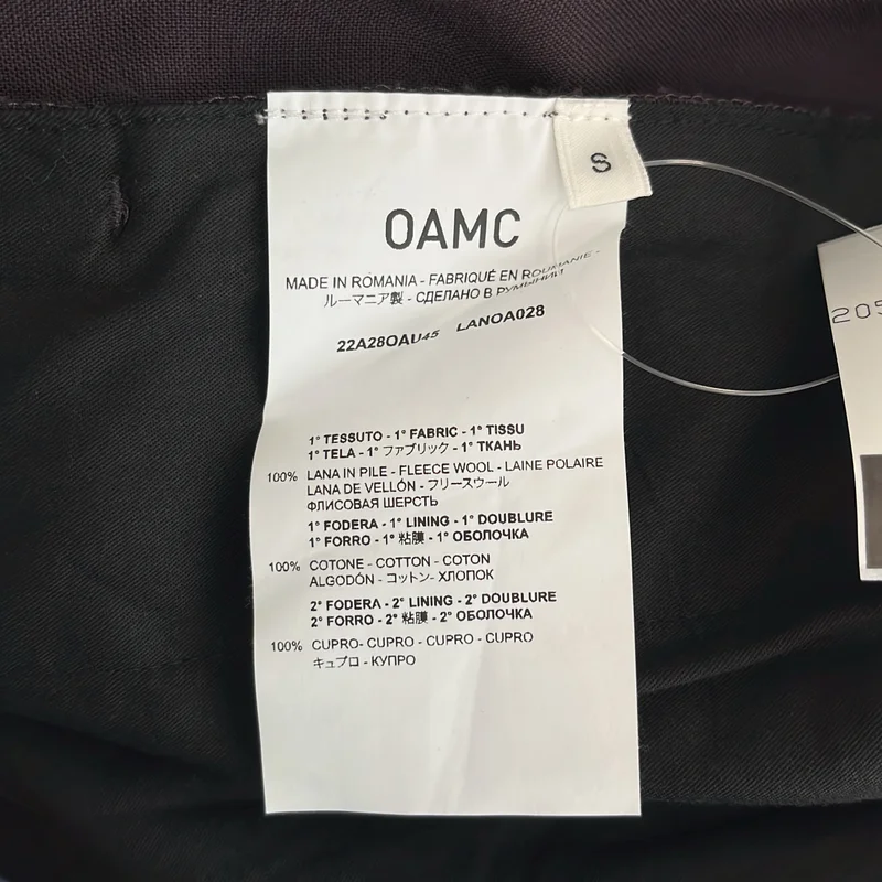 OAMC / オーエーエムシー | Regs Pant ウール ジップ ベルテッド パンツ | S | メンズ