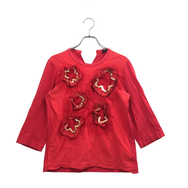 tricot COMME des GARCONS / トリココムデギャルソン | 2013AW | スパンコール パッチ 七部袖 カットソー |