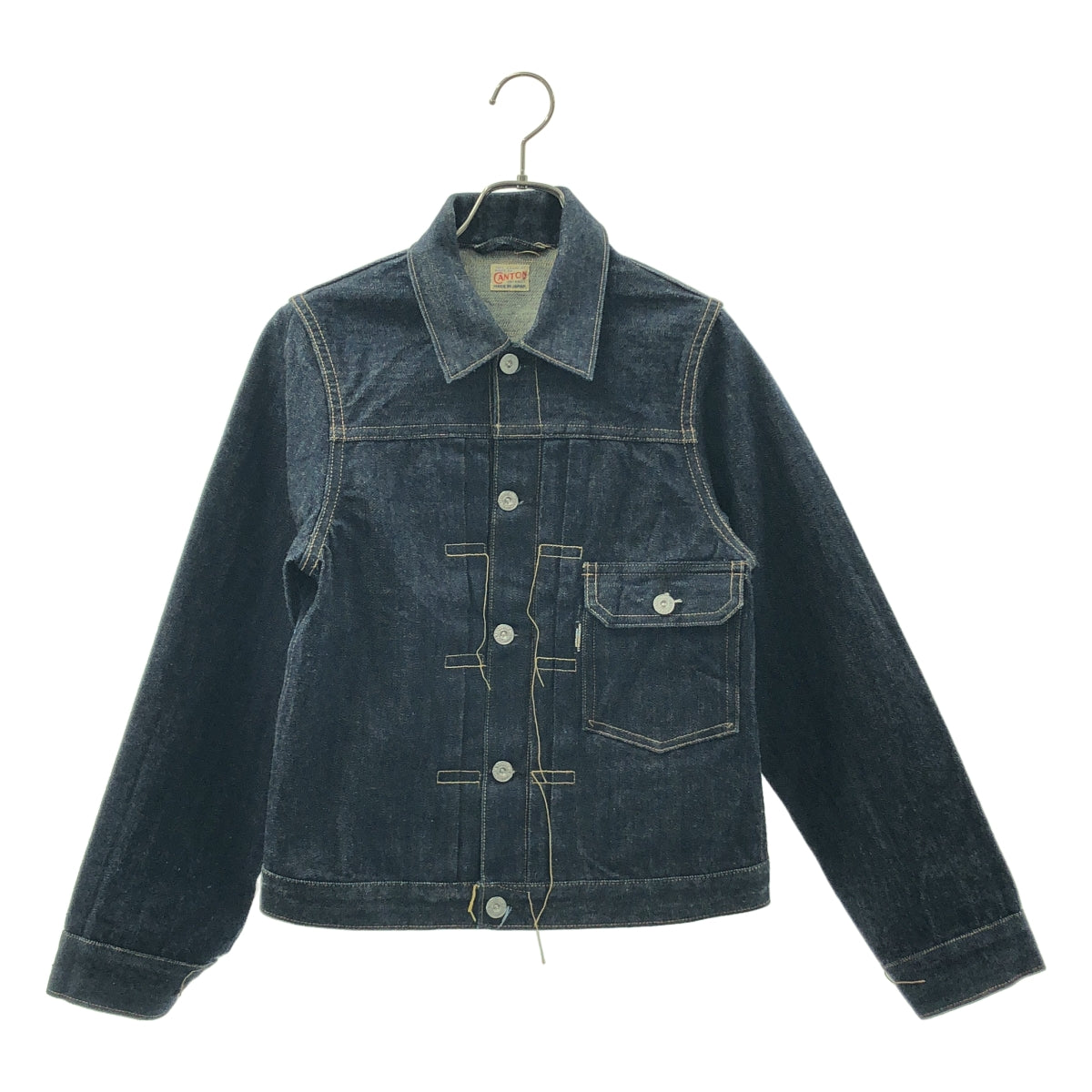 【美品】  CANTON / キャントン | #1963-701-ONE WASHED デニム ジャケット | 34 | インディゴ | メンズ 美品】 CANTON / キャントン | #1963-701-ONE WASHED デニム