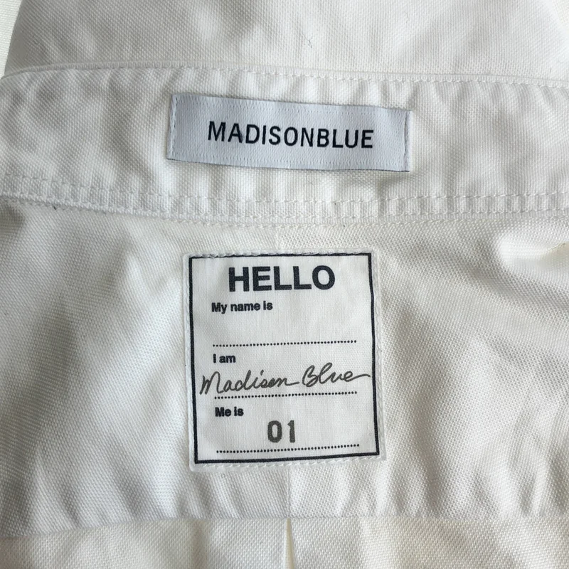 MADISON BLUE / マディソンブルー | オックスフォード メッセージシャツ MB191-5058 | S | レディース