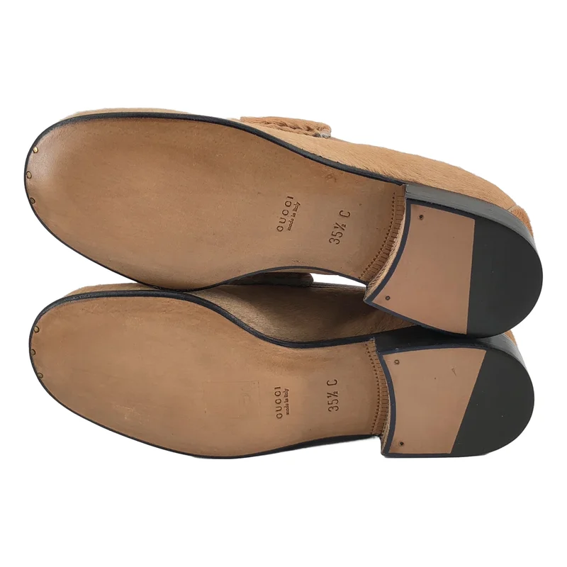 GUCCI / グッチ | ハラコ ホースビット ローファー | 35 1/2 | レディース