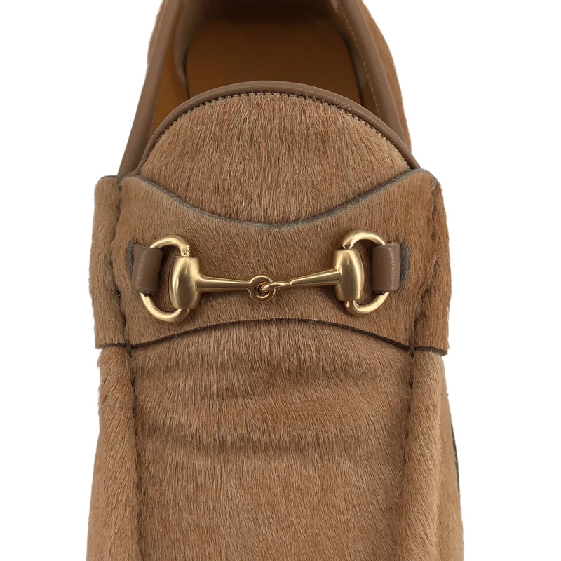 GUCCI / グッチ | ハラコ ホースビット ローファー | 35 1/2 | レディース