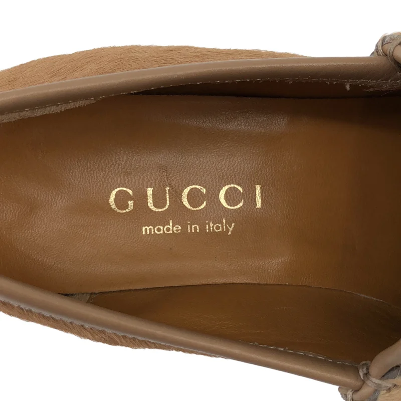 GUCCI / グッチ | ハラコ ホースビット ローファー | 35 1/2 | レディース