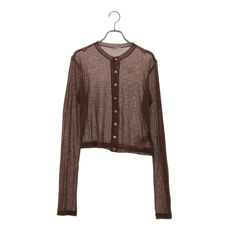AURALEE / オーラリー | 2023SS | HARD TWIST COTTON GAUZE CARDIGAN カーディガン | 1 | レディース