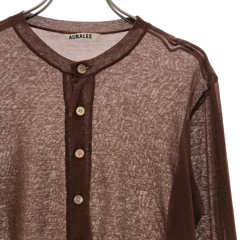 AURALEE / オーラリー | 2023SS | HARD TWIST COTTON GAUZE CARDIGAN カーディガン | 1 | レディース