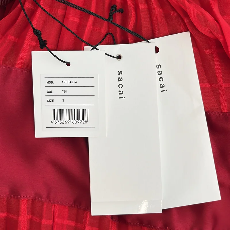 sacai / サカイ | チェック切替 プリーツ ラップスカート | 3 | レディース