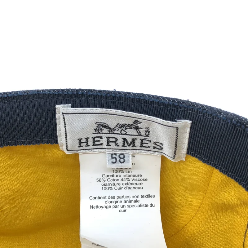 HERMES / エルメス | ネバダパズルエスケトル デニムキャップ | 58 | その他