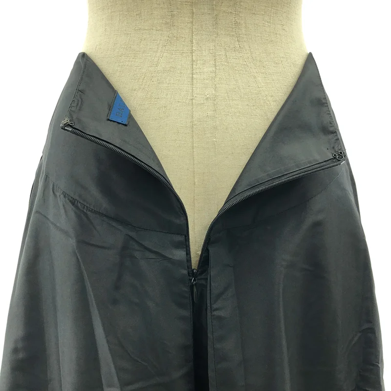 BALMAIN / バルマン | アセテート シルク バックジップ ボリューム スカート | 38 | レディース