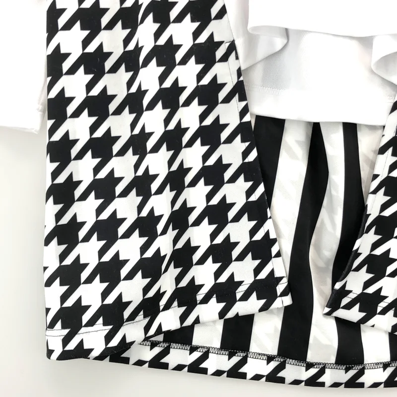 COMME des GARCONS HOMME PLUS / コムデギャルソンオムプリュス | 2021AW | 千鳥柄 プリント レイヤード カットソー | M | メンズ