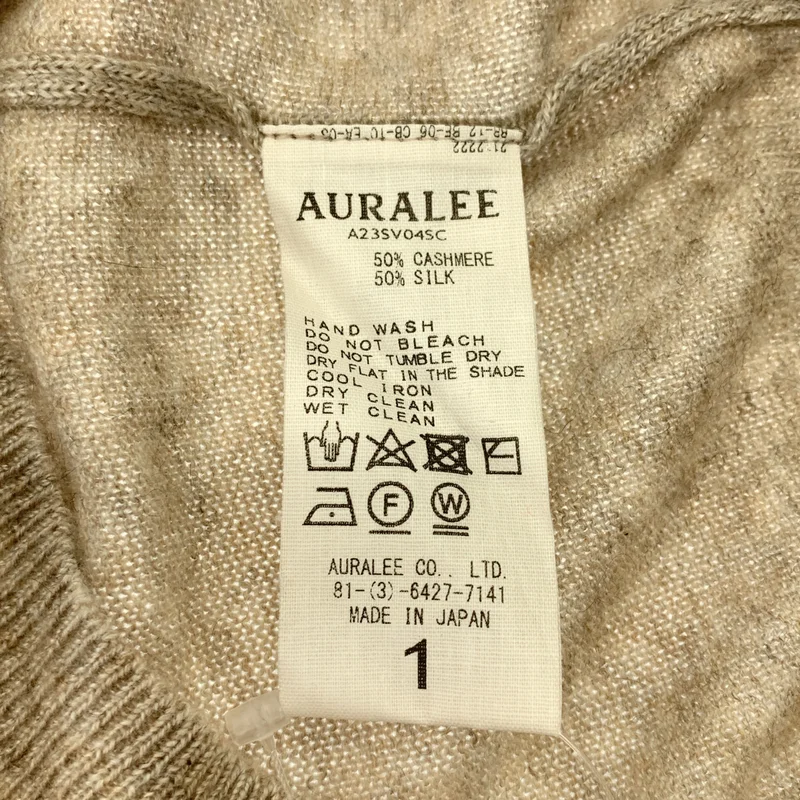 AURALEE / オーラリー | 2023SS | カシミヤ シルク Vネック ニット | 1 | レディース