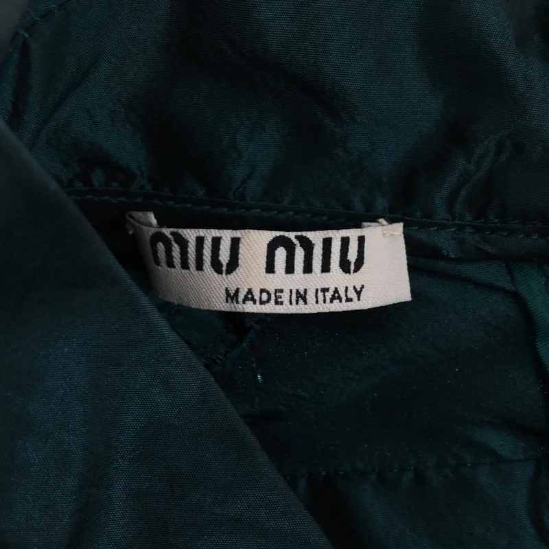 miu miu / ミュウミュウ | 2018 | フリルカラー ボーダー ノースリーブ トップス | 40 | レディース