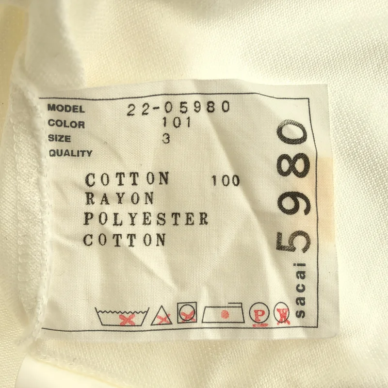 sacai / サカイ | Pique Polo Shirt ポロシャツ_半袖 22-05980 | 3 | レディース