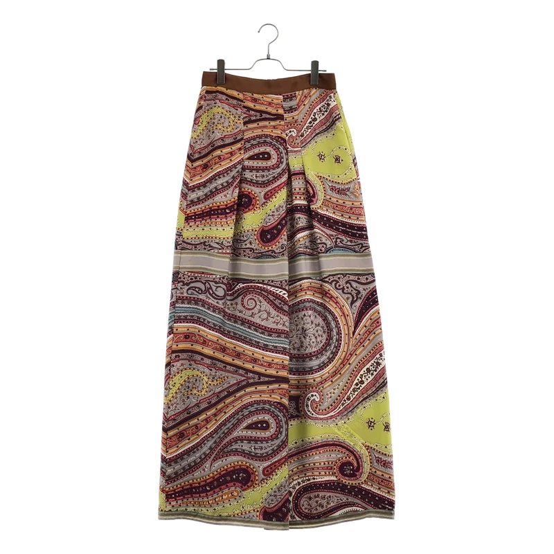 ETRO / エトロ | シルク ペイズリー サテンロングスカート | 42 | レディース