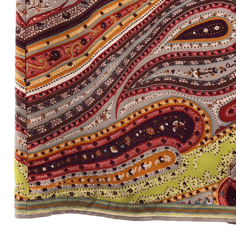 ETRO / エトロ | シルク ペイズリー サテンロングスカート | 42 | レディース