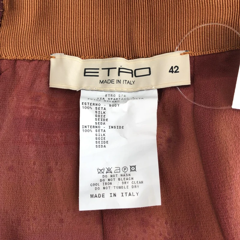 ETRO / エトロ | シルク ペイズリー サテンロングスカート | 42 | レディース
