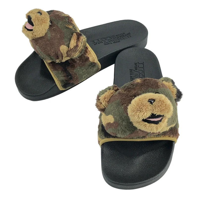 adidas / アディダス | × JEREMY SCOTTJS / ジェレミースコット / ADILETTE TEDDY / アディレッタ テディベア レザーサンダル | 25.5 | メンズ