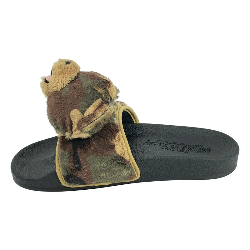adidas / アディダス | × JEREMY SCOTTJS / ジェレミースコット / ADILETTE TEDDY / アディレッタ テディベア レザーサンダル | 25.5 | メンズ