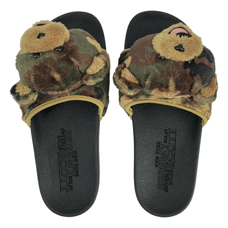 adidas / アディダス | × JEREMY SCOTTJS / ジェレミースコット / ADILETTE TEDDY / アディレッタ テディベア レザーサンダル | 25.5 | メンズ