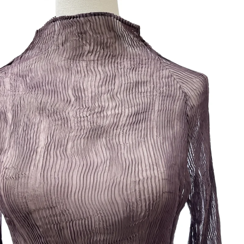 ISSEY MIYAKE / イッセイミヤケ | プリーツ ハイネック トップス | 2 | レディース