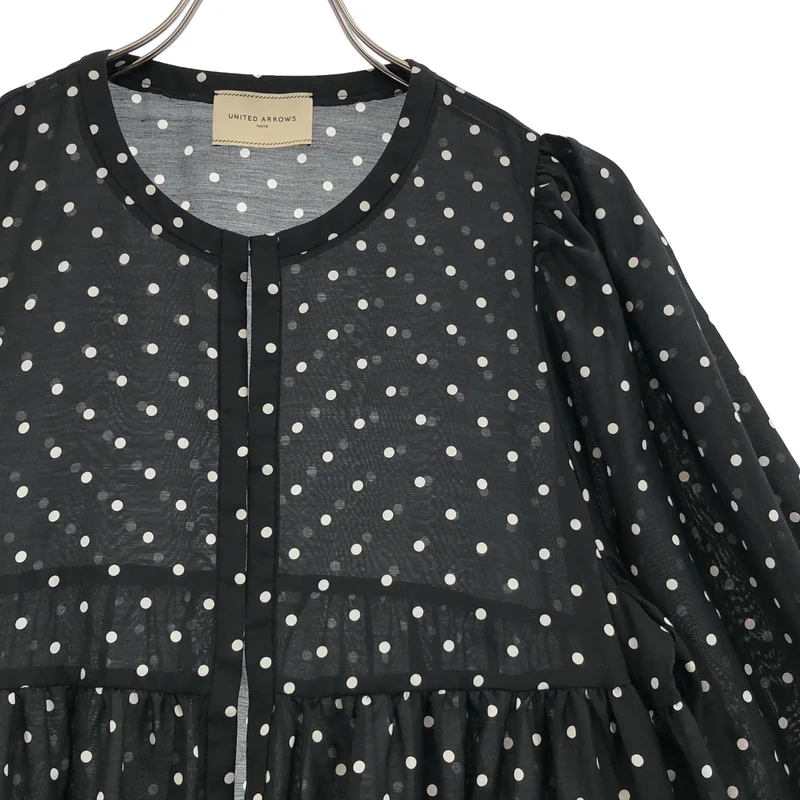 UNITED ARROWS / ユナイテッドアローズ | ドット ティアードチュニックブラウス | F | レディース