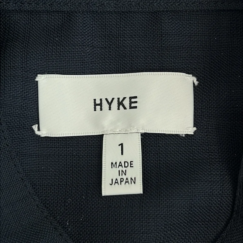HYKE / ハイク | 2021SS | SHARK SKIN SHIRT MAXI DRESS / シャークスキン シャツマキシドレス 半袖ワンピース | 1 | レディース