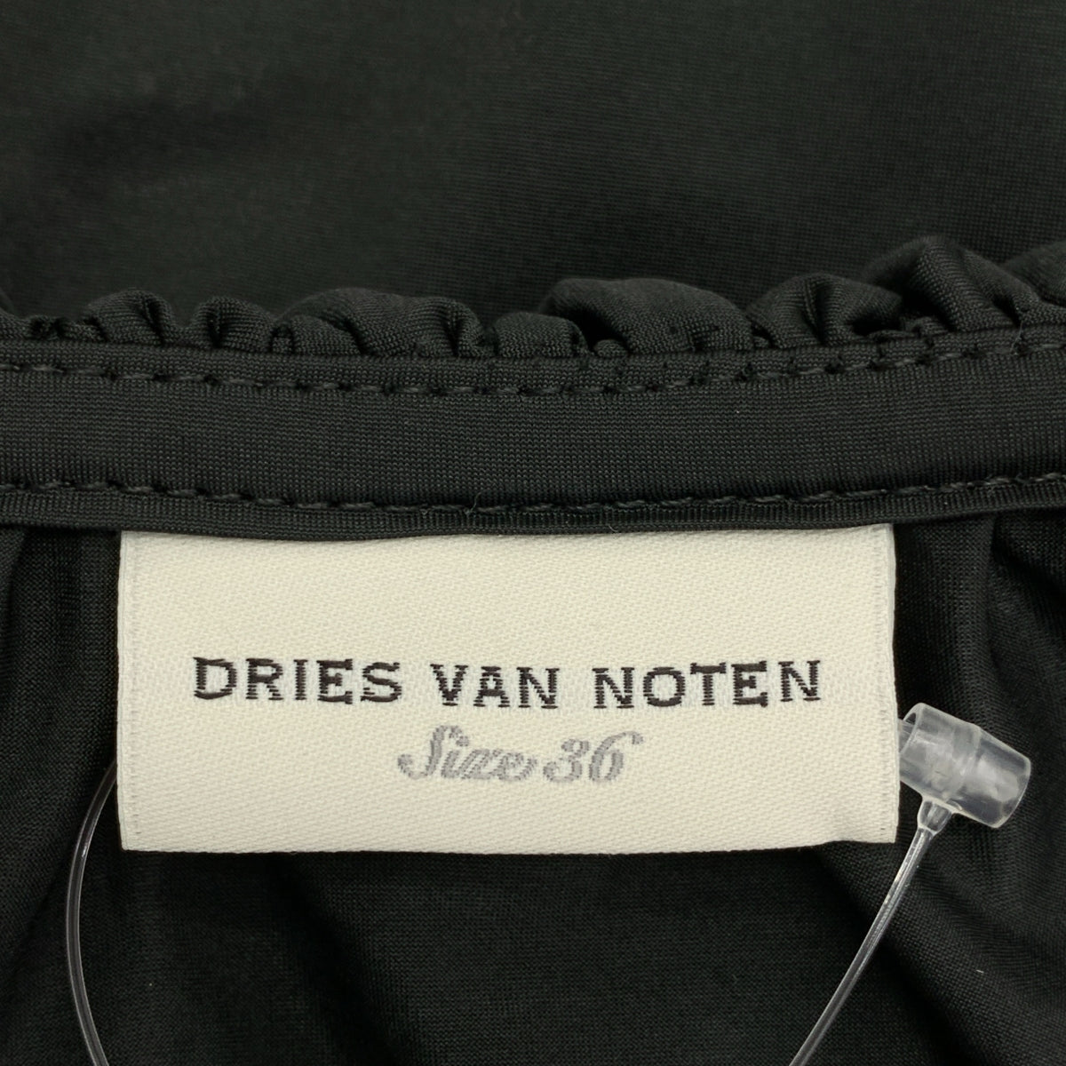 【美品】  DRIES VAN NOTEN / ドリスヴァンノッテン | 2023SS | ラッフルフリル ブラウス | 36 | ブラック | レディース ドリス ヴァン ノッテン新作ウィメンズウェア、“立体感”フリルシャツや