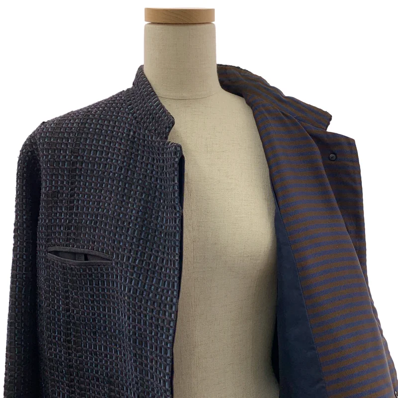 ISSEY MIYAKE PERMANENTE / イッセイミヤケペルマネンテ | 1997AW | バックアジャスター スタンドネック ジャケット / 総裏地 | 2 | レディース