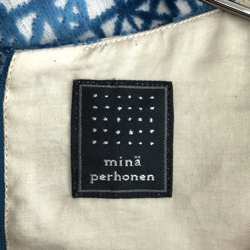 mina perhonen / ミナペルホネン | meri ベロアジャガード ノースリーブワンピース | 36 | レディース