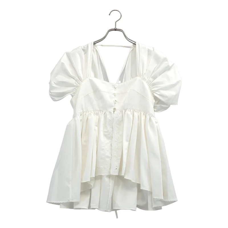 FETICO / フェティコ | 2024AW | OPEN-BACK GATHERED ORGANIC COTTON TOP シャツ | 2 | レディース