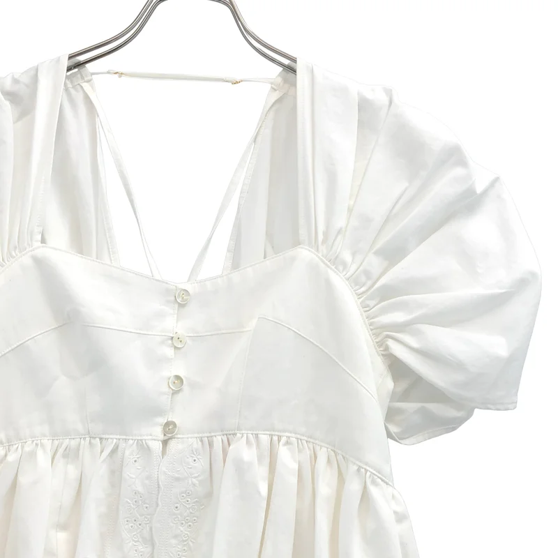 FETICO / フェティコ | 2024AW | OPEN-BACK GATHERED ORGANIC COTTON TOP シャツ | 2 | レディース