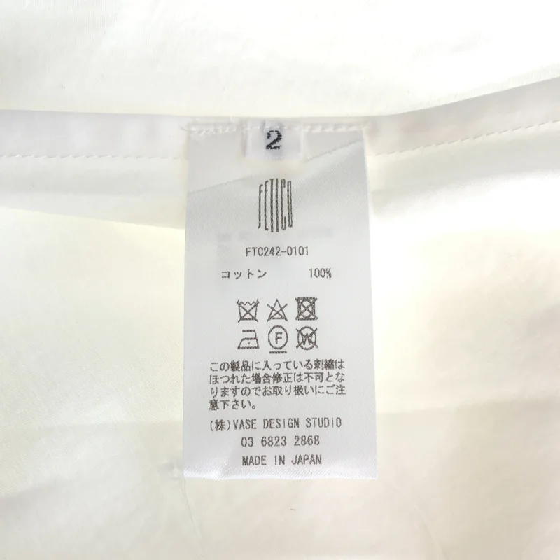 FETICO / フェティコ | 2024AW | OPEN-BACK GATHERED ORGANIC COTTON TOP シャツ | 2 | レディース