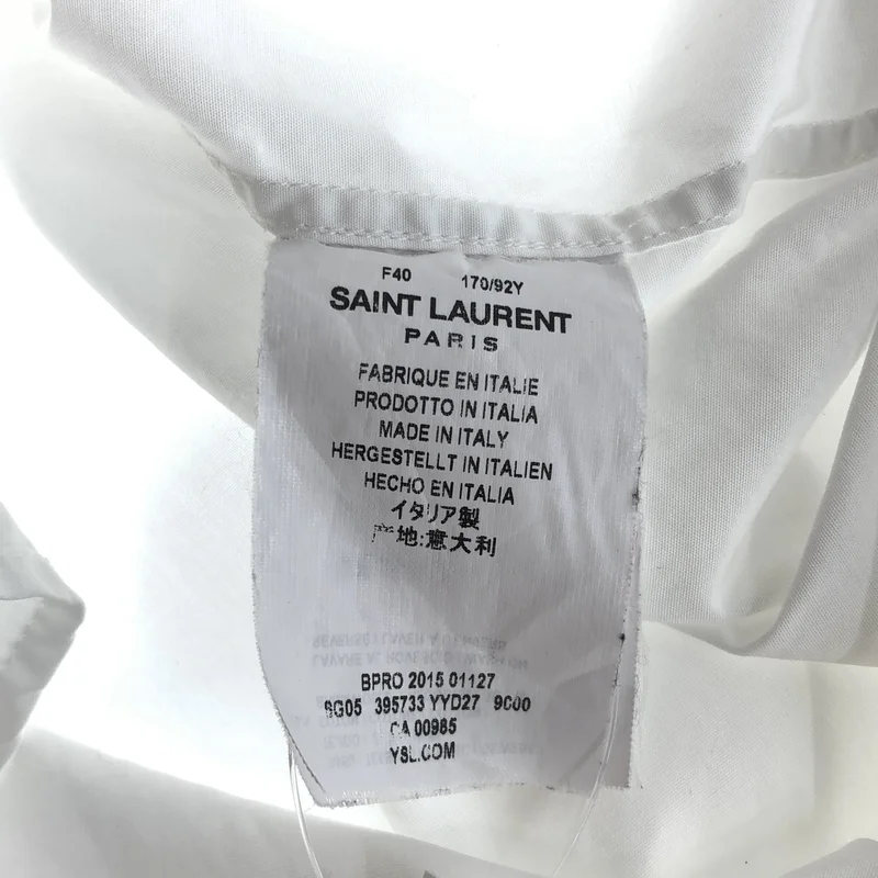 SAINT LAURENT PARIS / サンローランパリ | 2015SS | エディ期 コットン ロングスリーブシャツ | 40 | レディース