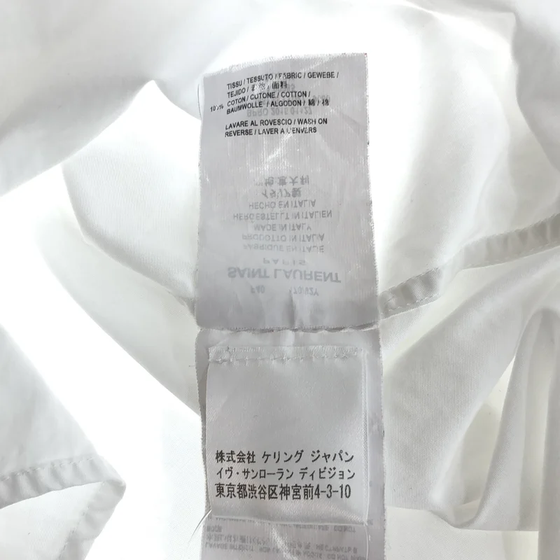 SAINT LAURENT PARIS / サンローランパリ | 2015SS | エディ期 コットン ロングスリーブシャツ | 40 | レディース