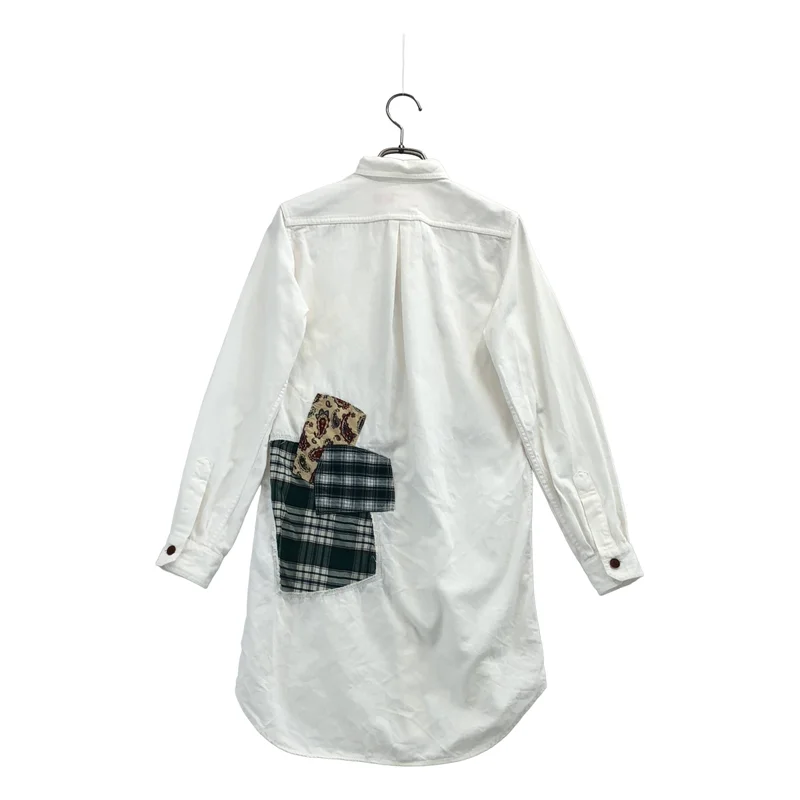 JUNYA WATANABE MAN PINK / ジュンヤワタナベマンピンク | 2012SS | コットン リネン パッチワーク シャツワンピース | S | レディース