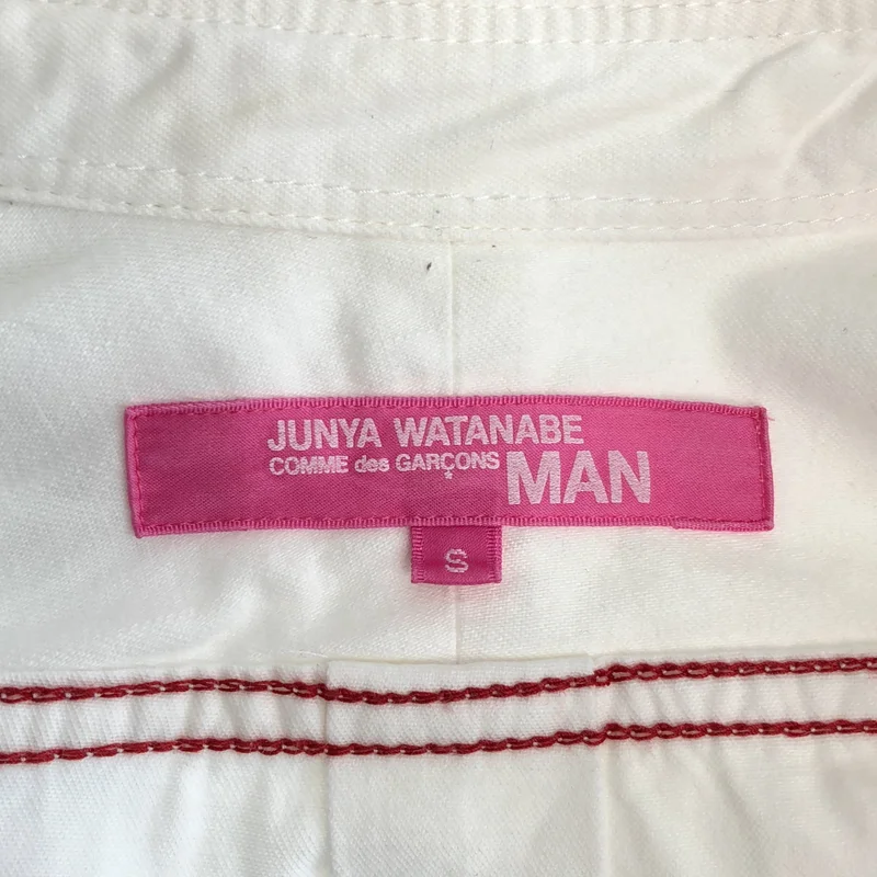 JUNYA WATANABE MAN PINK / ジュンヤワタナベマンピンク | 2012SS | コットン リネン パッチワーク シャツワンピース | S | レディース
