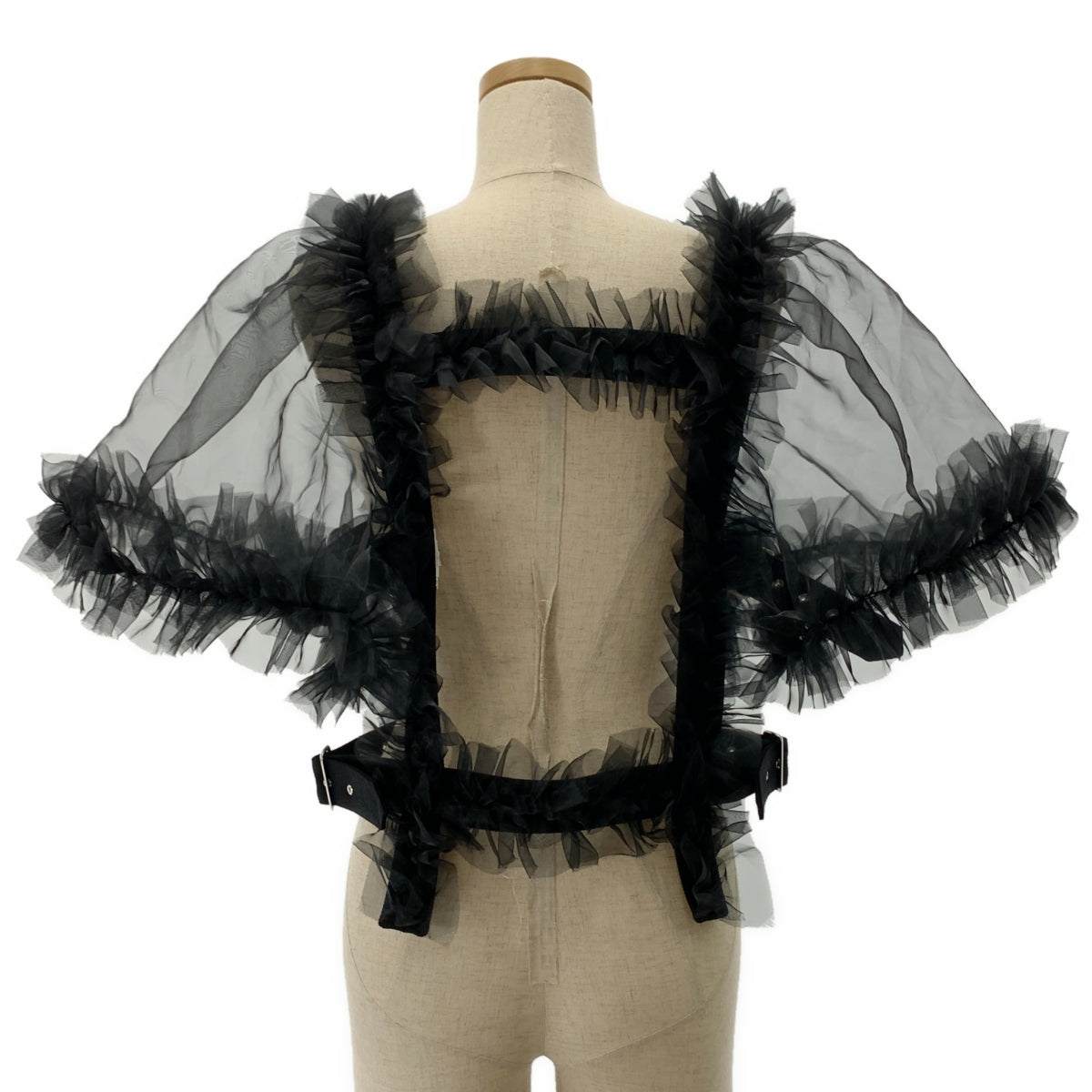 noir kei ninomiyaフリルハーネス 美品】 noir kei ninomiya / ノワールケイニノミヤ | AD2025 | Black