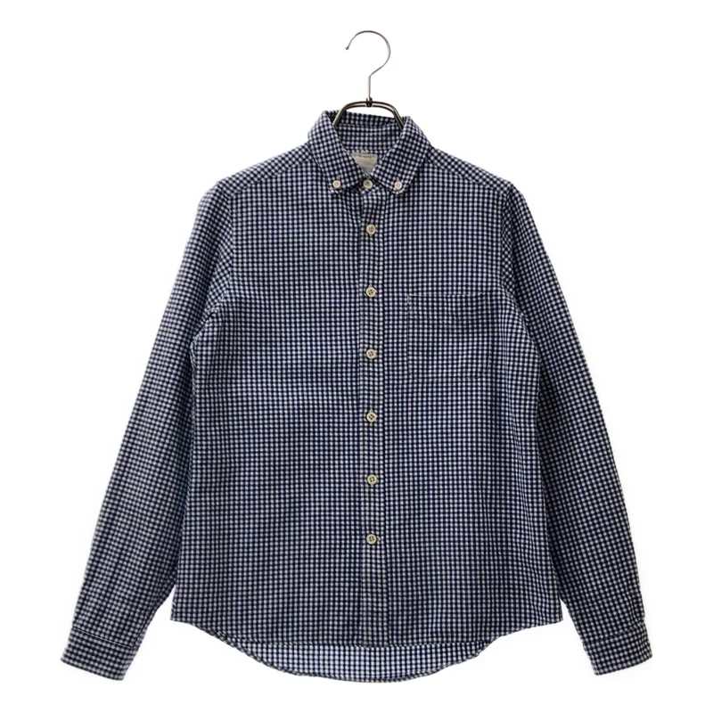 maillot / マイヨ | コットン リネン チェック ボタンダウンシャツ | 0 | レディース
